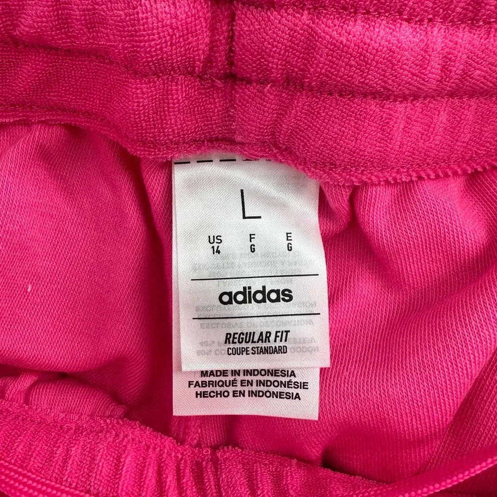 Adidas Polo Tank and All Day Short in Dark Pink Terry Cloth size Girls Large/14
